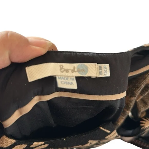 Boden Black Floral Dress Career 2 Office Siren Short Sleeve 🌺 - Picture 3 of 4